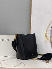 Celine Sangle Small Bucket Bag Black 18x25x12cm - 3