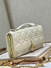 Dior Mini Miss Bag Cannage Lambskin White 21 x 11.5 x 4.5 cm - 4