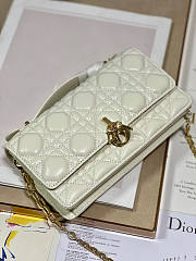 Dior Mini Miss Bag Cannage Lambskin White 21 x 11.5 x 4.5 cm - 2