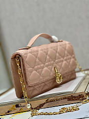 Dior Mini Miss Bag Cannage Lambskin Pink 21 x 11.5 x 4.5 cm - 3