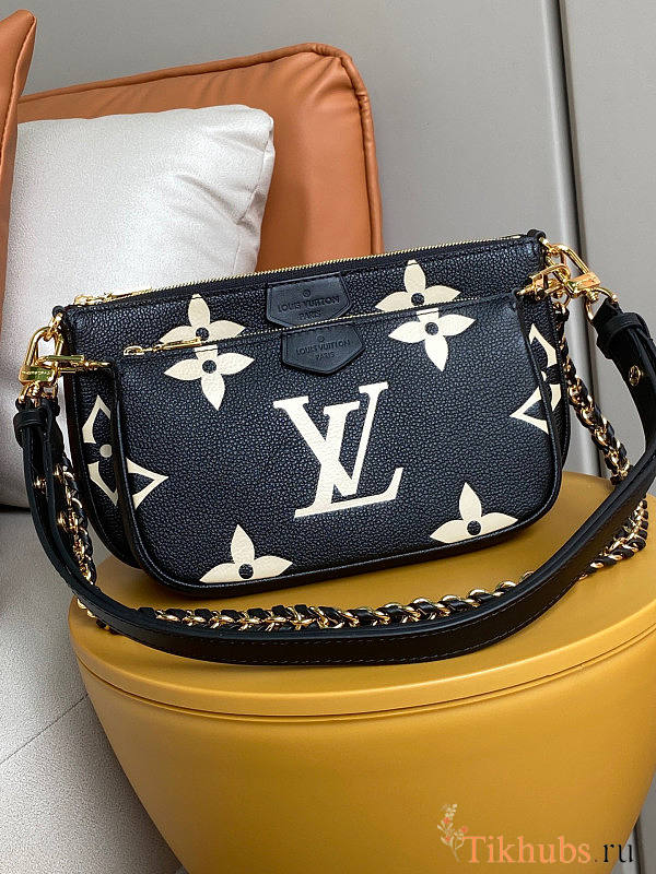 LV Multi Pochette Accessoires Black/Beige 25x14.5x4.5cm - 1