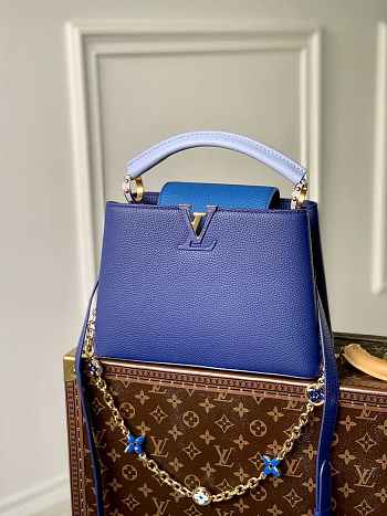 Louis Vuitton LV Capucines BB Handbag Blue 27 x 18 x 9 cm