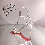 Christian Louboutin So Me Red Sole Spike Metallic Leather Sandals  - 1