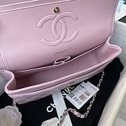 Chanel Medium Flap Bag Lambskin Silver Pink 25cm - 3