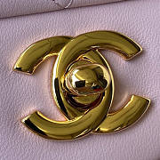 Chanel Medium Flap Bag Lambskin Gold Pink 25cm - 3