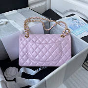 Chanel Medium Flap Bag Lambskin Gold Pink 25cm - 2