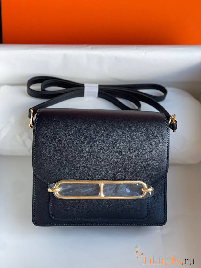 Hermes Roulis Black Gold 18x6x15.5cm - 1