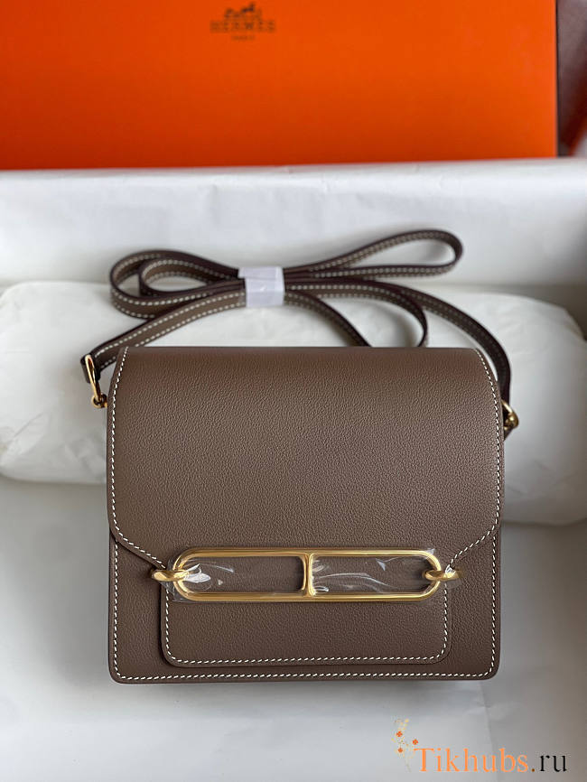 Hermes Roulis Taupe Gold 18x6x15.5cm - 1