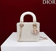 Dior Mini Lady White Bag 17x15x7cm - 1
