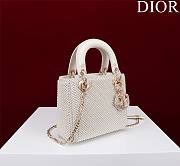 Dior Mini Lady White Bag 17x15x7cm - 6