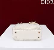 Dior Mini Lady White Bag 17x15x7cm - 5