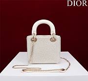 Dior Mini Lady White Bag 17x15x7cm - 4