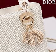 Dior Mini Lady White Bag 17x15x7cm - 2