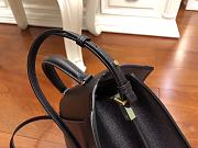 YSL Cassandra Medium Top Handle Black Grain Leather 24.5×20×11.5cm - 5