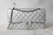 Chanel Flap Bag Silver Caviar 25cm - 1