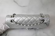 Chanel Flap Bag Silver Caviar 25cm - 6