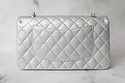 Chanel Flap Bag Silver Caviar 25cm - 4