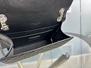 YSL Envelope Medium Caviar Bag Black Silver Hardware Size 24 x 17.5 x 6 cm - 3