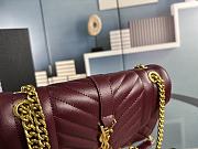 YSL Envelope Red Wine Gold 24x17x5cm - 4