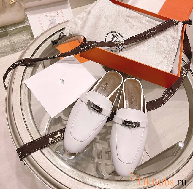 Hermes Oz Mule 'Blanc' White - 1