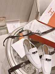 Hermes Oz Mule 'Blanc' White - 3