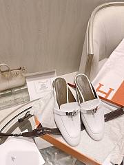 Hermes Oz Mule 'Blanc' White - 4