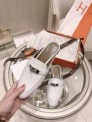 Hermes Oz Mule 'Blanc' White - 6