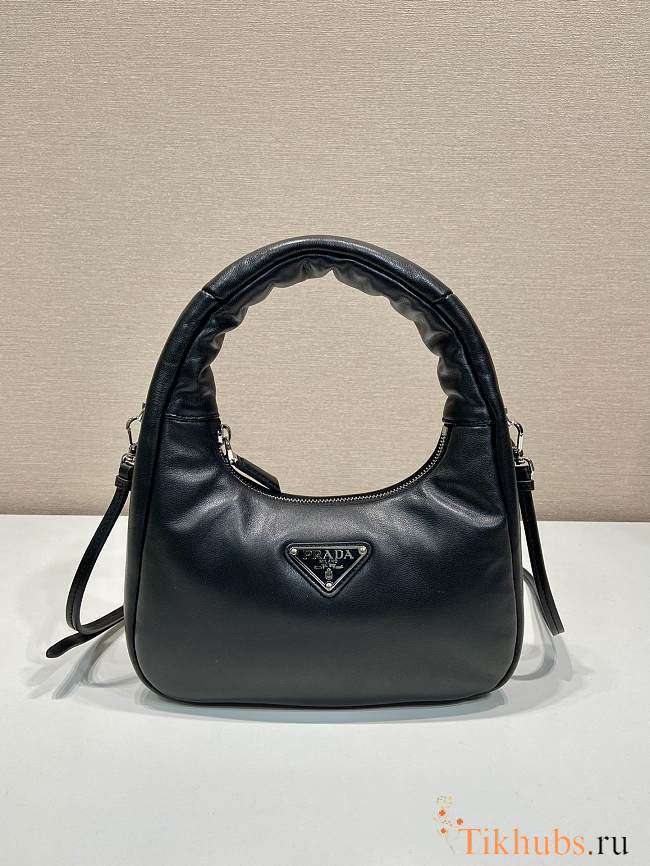 Prada Soft Padded Nappa Leather Mini Black Bag 21x12.5x6.5cm - 1