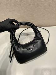 Prada Soft Padded Nappa Leather Mini Black Bag 21x12.5x6.5cm - 4