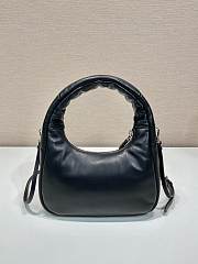 Prada Soft Padded Nappa Leather Mini Black Bag 21x12.5x6.5cm - 3