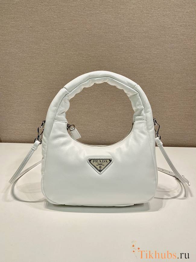 Prada Soft Padded Nappa Leather Mini White Bag 21x12.5x6.5cm - 1