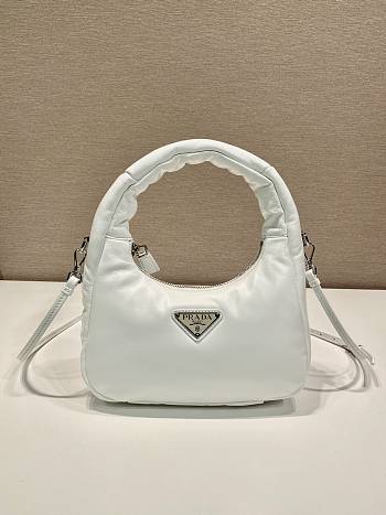 Prada Soft Padded Nappa Leather Mini White Bag 21x12.5x6.5cm