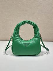 Prada Soft Padded Nappa Leather Mini Green Bag 21x12.5x6.5cm - 1