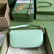 Gucci Horsebit 1955 Small Shoulder Bag Light Green 24x13x5cm - 3