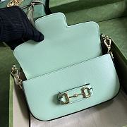 Gucci Horsebit 1955 Small Shoulder Bag Light Green 24x13x5cm - 2