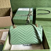 Gucci GG Marmont Small Shoulder Bag Sage Green 26x15x7cm - 4