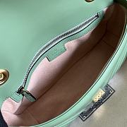 Gucci GG Marmont Small Shoulder Bag Sage Green 26x15x7cm - 3