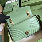 Gucci GG Marmont Small Shoulder Bag Sage Green 26x15x7cm - 2