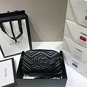 Gucci Marmont Small Shoulder Bag Black 24x13x7cm - 4