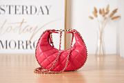 Chanel Small Hobo Bag Lambskin Light Gold Pink 20x15x6cm - 4