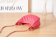 Chanel Small Hobo Bag Lambskin Light Gold Pink 20x15x6cm - 3