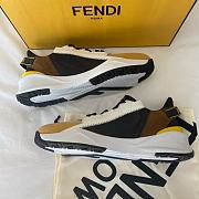 Fendi Flow Yellow Nylon And Suede Low-tops - 3
