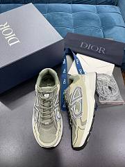 Dior B30 Olive Mesh And Cream Technical Fabric Sneakers - 3
