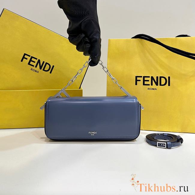 Fendi First Sight Blue Leather Mini Bag 23x13x7cm - 1