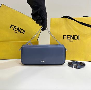 Fendi First Sight Blue Leather Mini Bag 23x13x7cm
