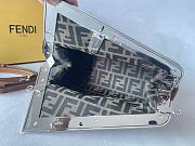 Fendi First Midi Brown Patent Leather Bag 30x20x14cm - 3