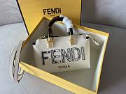 Fendi By The Way Mini Small White Leather Elaphe 20.5x9x12cm - 1