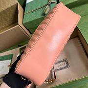 Gucci GG Marmont Shoulder Bag Peach Leather 24x13x7cm - 2