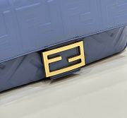 Fendi Baguette Blue Nappa Leather Bag 27x15x6cm - 5