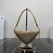 Prada Triangle Satin Mini-bag With Crystals 14x6cm - 1
